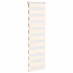 vidaXL Zebra Blind Dark Grey 45x230 cm Fabric Width 40.9 cm Polyester - marble beige, 40 x 100 cm