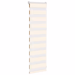 vidaXL Zebra Blind Dark Grey 45x230 cm Fabric Width 40.9 cm Polyester - marble beige, 45 x 100 cm