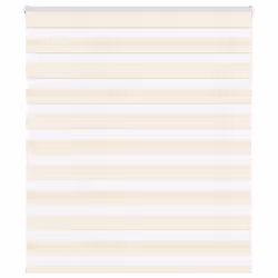 vidaXL Zebra Blind Fabric Polyester - marble beige, 120 x 100 cm