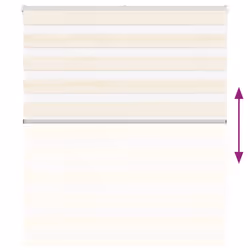 vidaXL Zebra Blind Marble Beige 135x100 cm Fabric Width 130.9 cm Polyester - Additional view 4