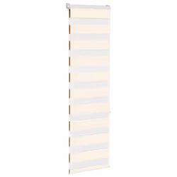 vidaXL Zebra Blind Dark Grey 45x230 cm Fabric Width 40.9 cm Polyester - marble beige, 40 x 150 cm