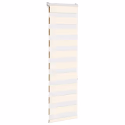 vidaXL Zebra Blind Dark Grey 45x230 cm Fabric Width 40.9 cm Polyester - marble beige, 50 x 150 cm