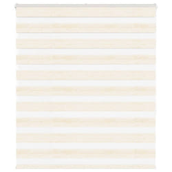 vidaXL Zebra Blind Marble Beige 130x150 cm Fabric Width 125.9 cm Polyester