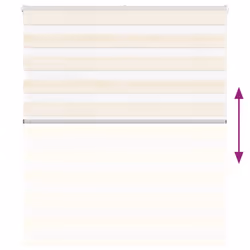 vidaXL Zebra Blind Marble Beige 135x150 cm Fabric Width 130.9 cm Polyester - Additional view 4