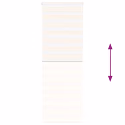 vidaXL Zebra Blind Fabric Polyester - marble beige, 85 x 200 cm - Additional view 4