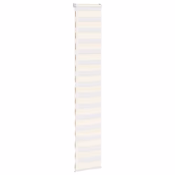 vidaXL Zebra Blind Dark Grey 45x230 cm Fabric Width 40.9 cm Polyester - marble beige, 45 x 230 cm