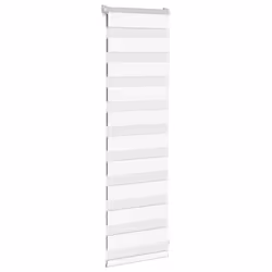 vidaXL Zebra Blind Dark Grey 45x230 cm Fabric Width 40.9 cm Polyester - white, 40 x 100 cm - Additional view 2