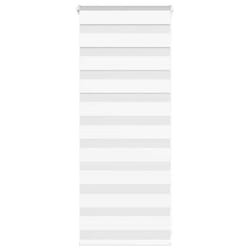 vidaXL Zebra Blind Dark Grey 60x230 cm Fabric Width 55.9 cm Polyester - white, 60 x 100 cm