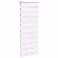 vidaXL Zebra Blind Dark Grey 60x230 cm Fabric Width 55.9 cm Polyester - white, 60 x 100 cm