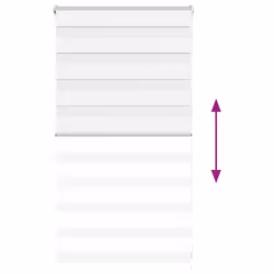 vidaXL Zebra Blind Dark Grey 60x230 cm Fabric Width 55.9 cm Polyester - white, 70 x 100 cm - Additional view 4