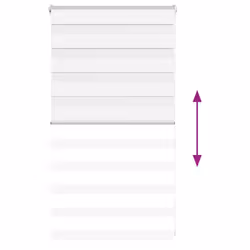 vidaXL Zebra Blind Fabric Polyester - white, 80 x 100 cm - Additional view 4