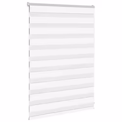 vidaXL Zebra Blind Black 105x100 cm Fabric Width 100.9 cm Polyester - white, 95 x 100 cm