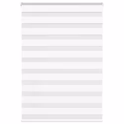 vidaXL Zebra Blind Black 105x100 cm Fabric Width 100.9 cm Polyester - white, 105 x 100 cm