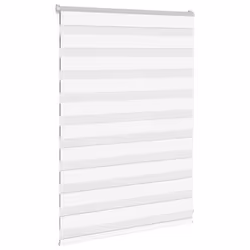 vidaXL Zebra Blind Black 105x100 cm Fabric Width 100.9 cm Polyester - white, 105 x 100 cm