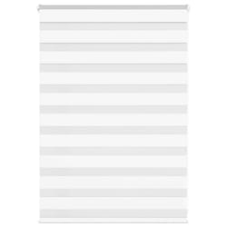 vidaXL Zebra Blind Fabric Polyester - white, 110 x 100 cm