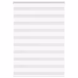 vidaXL Zebra Blind Fabric Polyester - white, 115 x 100 cm
