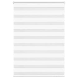 vidaXL Zebra Blind Fabric Polyester - white, 115 x 100 cm
