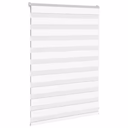 vidaXL Zebra Blind Fabric Polyester - white, 115 x 100 cm