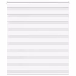 vidaXL Zebra Blind Fabric Polyester - white, 120 x 100 cm