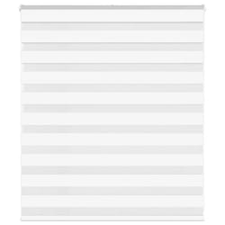 vidaXL Zebra Blind Fabric Polyester - white, 120 x 100 cm
