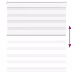 vidaXL Zebra Blind Fabric Polyester - white, 120 x 100 cm - Additional view 4