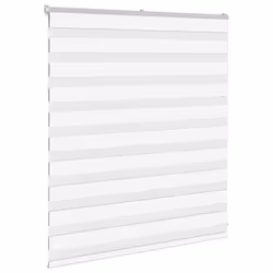 vidaXL Zebra Blind Fabric Polyester - white, 125 x 100 cm