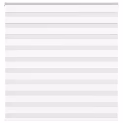 vidaXL Zebra Blind White 140x100 cm Fabric Width 135.9 cm Polyester