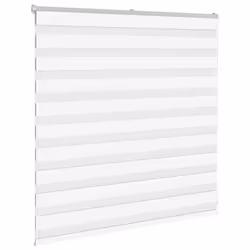 vidaXL Zebra Blind White 145x100 cm Fabric Width 140.9 cm Polyester