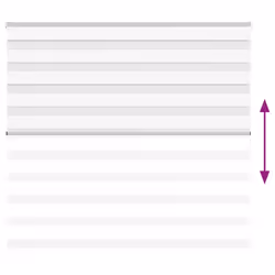 vidaXL Zebra Blind White 160x100 cm Fabric Width 155.9 cm Polyester - Additional view 4