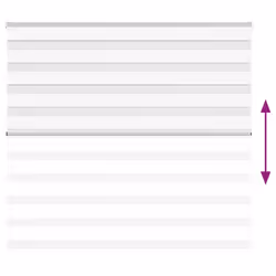 vidaXL Zebra Blind White 165x100 cm Fabric Width 160.9 cm Polyester - Additional view 4
