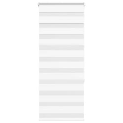 vidaXL Zebra Blind Dark Grey 60x230 cm Fabric Width 55.9 cm Polyester - white, 60 x 150 cm