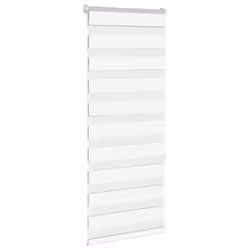 vidaXL Zebra Blind Dark Grey 60x230 cm Fabric Width 55.9 cm Polyester - white, 60 x 150 cm