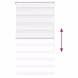 vidaXL Zebra Blind Fabric Polyester - white, 85 x 150 cm - Additional view 4