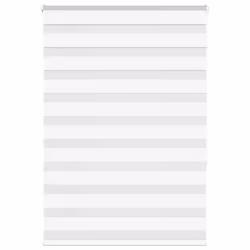 vidaXL Zebra Blind Black 105x100 cm Fabric Width 100.9 cm Polyester - white, 95 x 150 cm