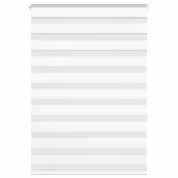 vidaXL Zebra Blind Black 105x100 cm Fabric Width 100.9 cm Polyester - white, 100 x 150 cm