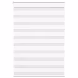 vidaXL Zebra Blind Black 105x100 cm Fabric Width 100.9 cm Polyester - white, 105 x 150 cm