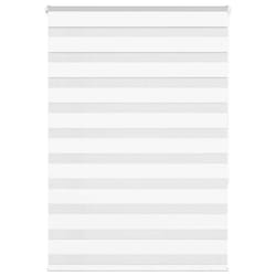 vidaXL Zebra Blind Black 105x100 cm Fabric Width 100.9 cm Polyester - white, 105 x 150 cm