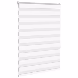 vidaXL Zebra Blind Black 105x100 cm Fabric Width 100.9 cm Polyester - white, 105 x 150 cm