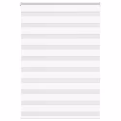 vidaXL Zebra Blind Fabric Polyester - white, 110 x 150 cm