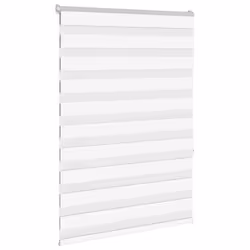 vidaXL Zebra Blind Fabric Polyester - white, 110 x 150 cm