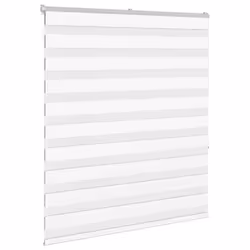 vidaXL Zebra Blind White 135x150 cm Fabric Width 130.9 cm Polyester