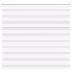 vidaXL Zebra Blind White 160x150 cm Fabric Width 155.9 cm Polyester
