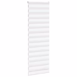 vidaXL Zebra Blind Fabric Polyester - white, 85 x 200 cm