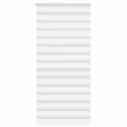 vidaXL Zebra Blind Black 105x100 cm Fabric Width 100.9 cm Polyester - white, 95 x 200 cm