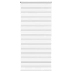 vidaXL Zebra Blind Black 105x100 cm Fabric Width 100.9 cm Polyester - white, 105 x 200 cm
