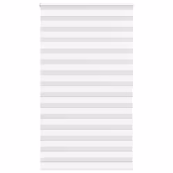 vidaXL Zebra Blind Fabric Polyester - white, 120 x 200 cm
