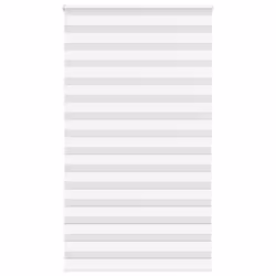 vidaXL Zebra Blind Fabric Polyester - white, 125 x 200 cm
