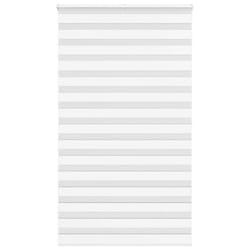 vidaXL Zebra Blind White 130x200 cm Fabric Width 125.9 cm Polyester