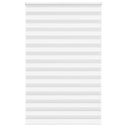 vidaXL Zebra Blind White 140x200 cm Fabric Width 135.9 cm Polyester