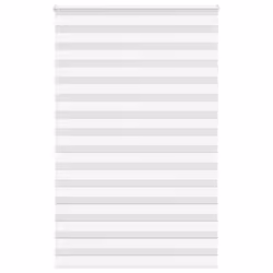 vidaXL Zebra Blind White 145x200 cm Fabric Width 140.9 cm Polyester